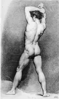 19th Century Male Nude Figure Drawings