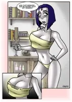 Teen Titans Raven and Starfire Breast Expansion Comic