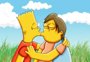 Bart Simpson and Nelson