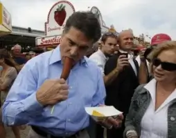Rick Perry Eating Corn Dog