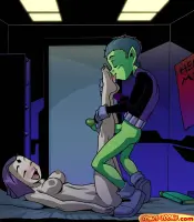 Teen Titans Raven and Beast Boy Comic
