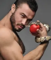 Gay Porn Star with Snake