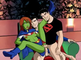 Young Justice Miss Martian and Superboy