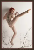 Old Tart Gina Tattooed Amateur Redhead