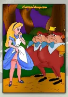 Cartoon Valley Alice in Wonderland